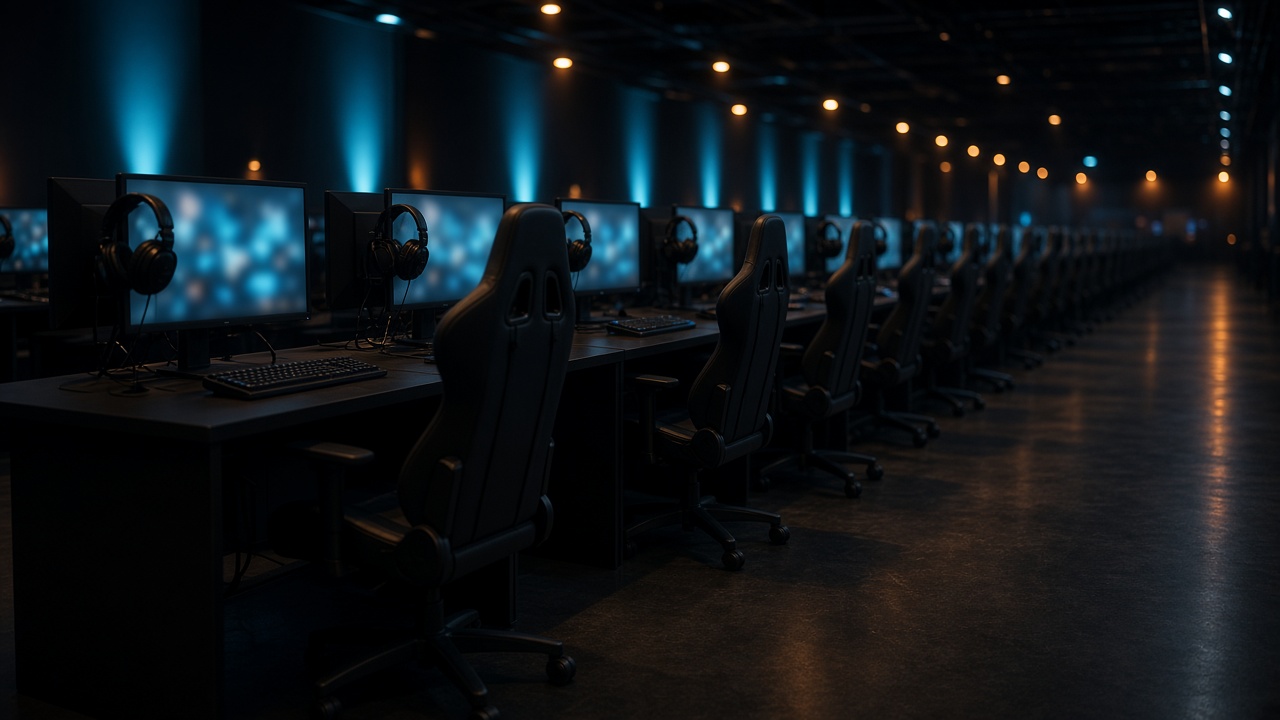 Allée de postes identiques dans une LAN